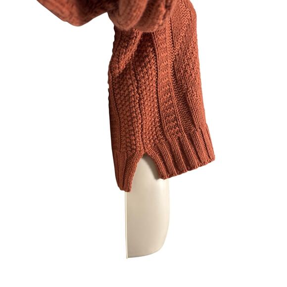 Madewell Ridgecrest Cable Pullover Sweater in Heather Cumin Size M - Picture 11 of 11